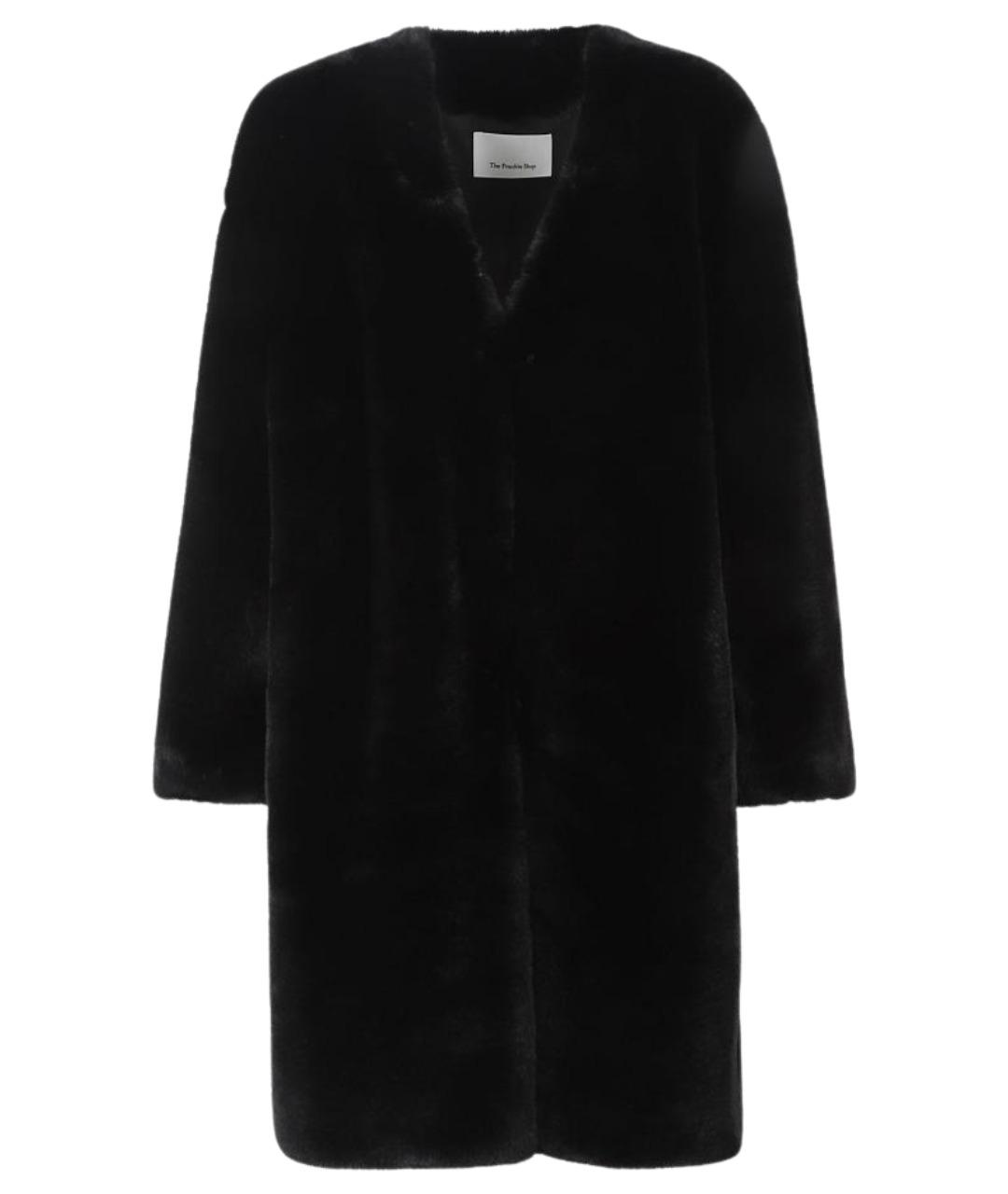 THE FRANKIE SHOP Черная полиэстеровая шуба, фото 1