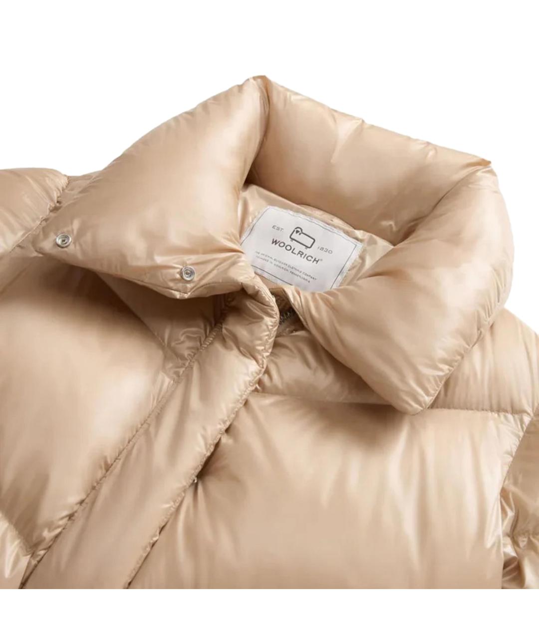 WOOLRICH Бежевый полиамидовый пуховик, фото 3