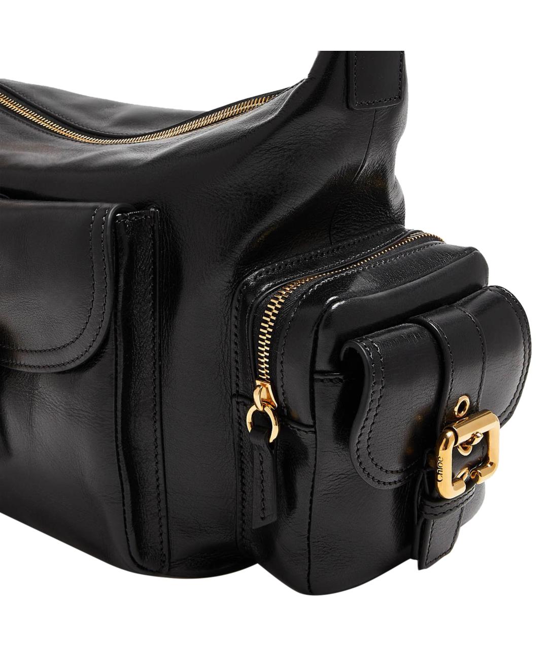 CHLOE Черная кожаная сумка через плечо, фото 3