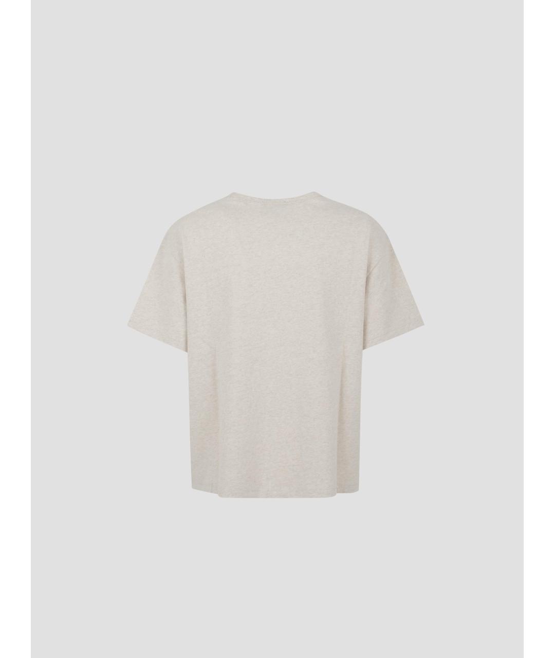 A.P.C. Бежевая хлопковая футболка, фото 2