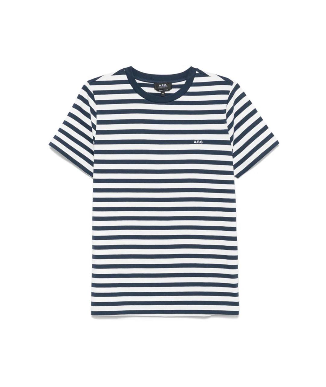 A.P.C. Темно-синяя хлопковая футболка, фото 1