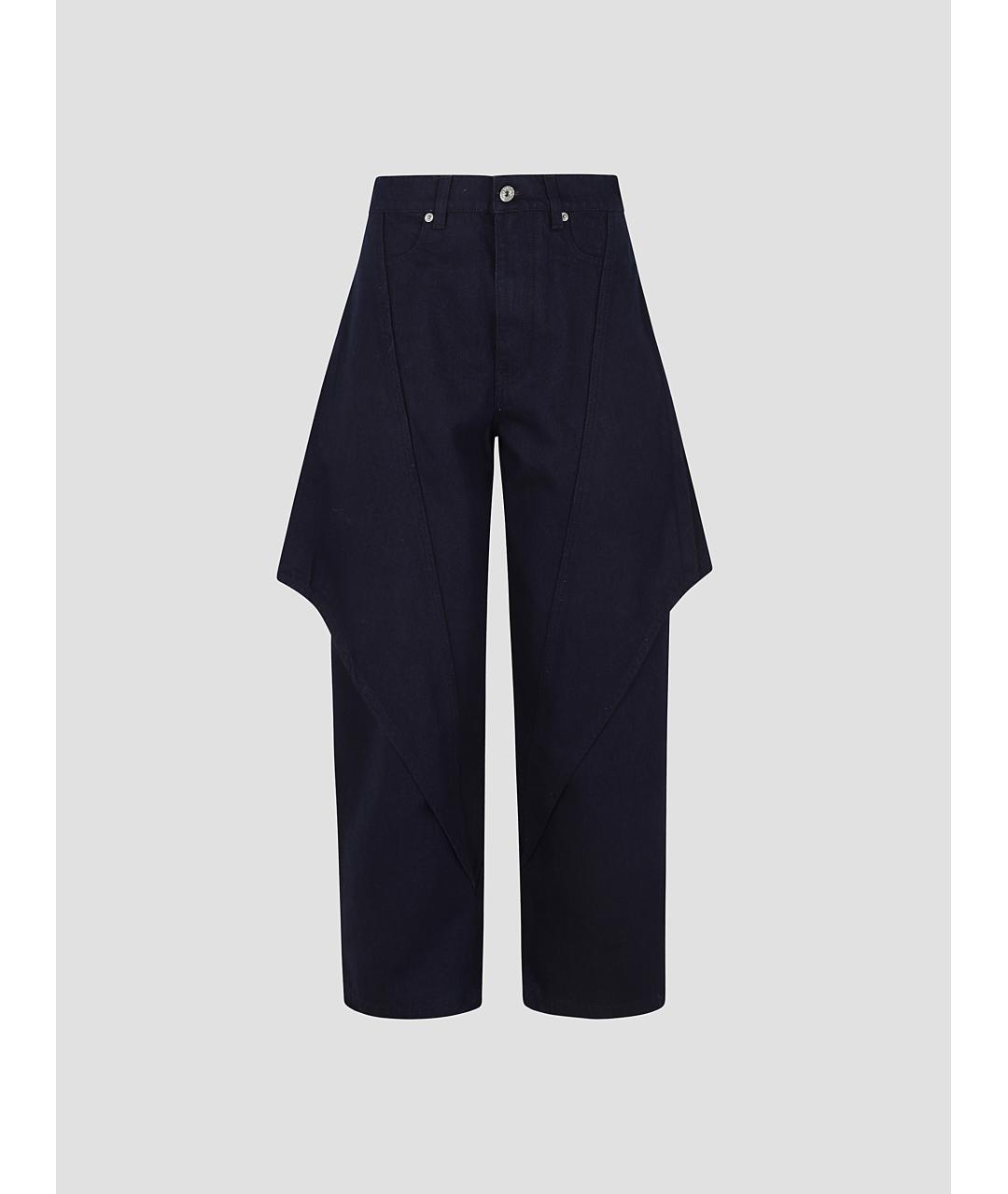 J.W.ANDERSON Темно-синие хлопковые прямые джинсы, фото 4