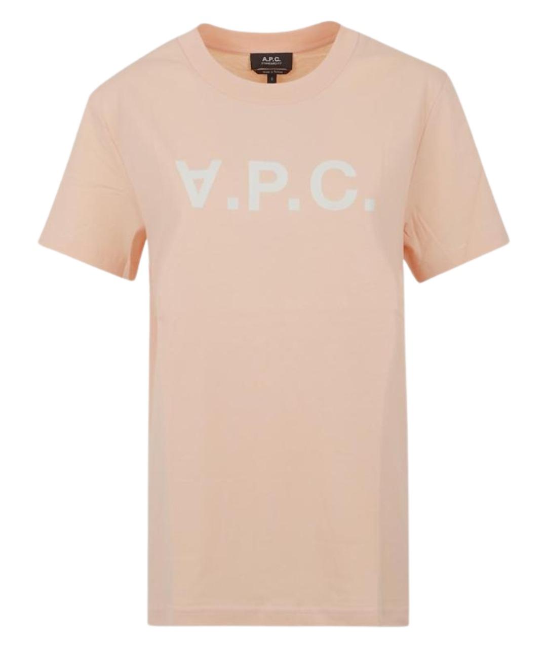 A.P.C. Розовая хлопковая футболка, фото 1