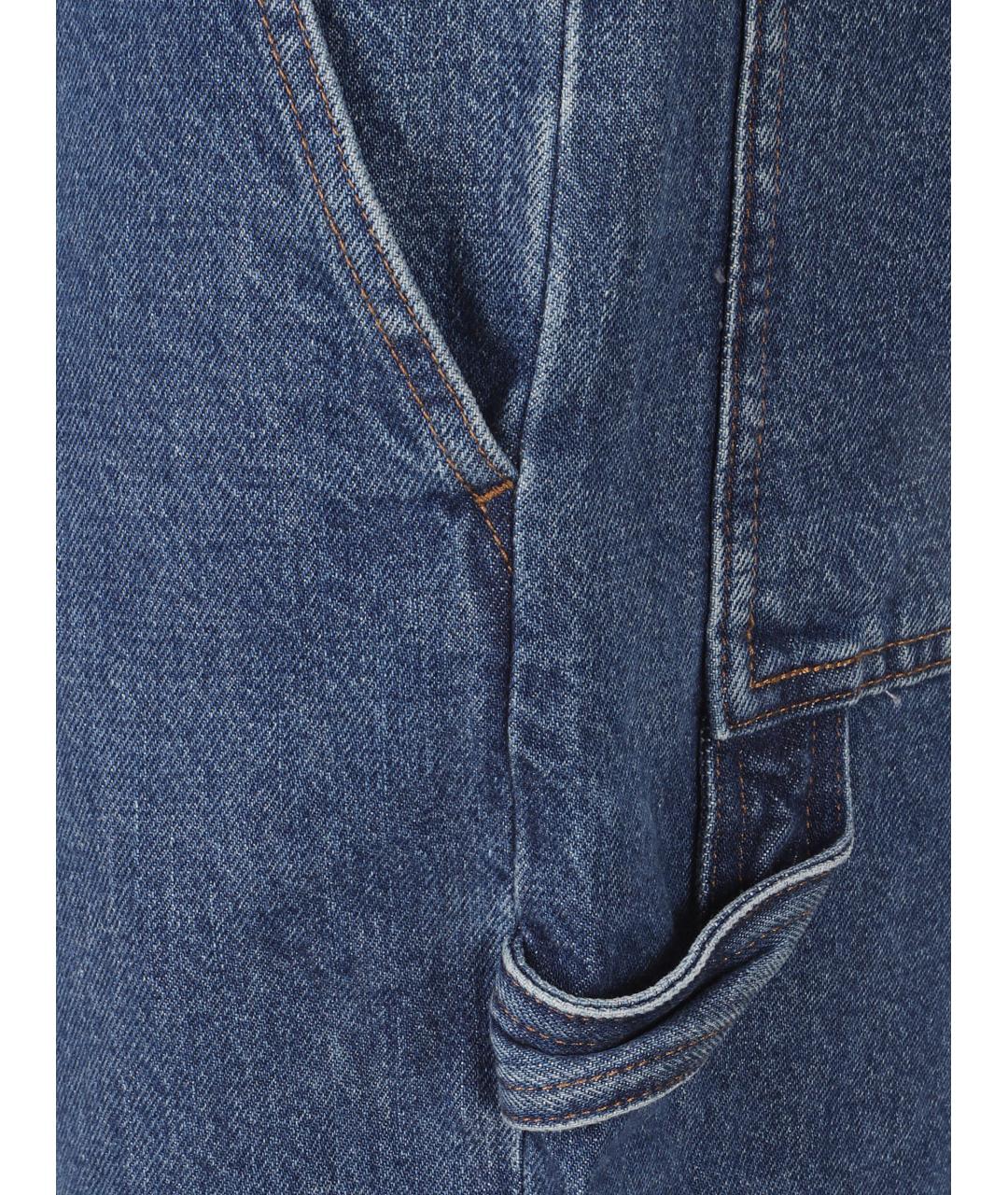 A.P.C. Темно-синие хлопковые прямые джинсы, фото 3