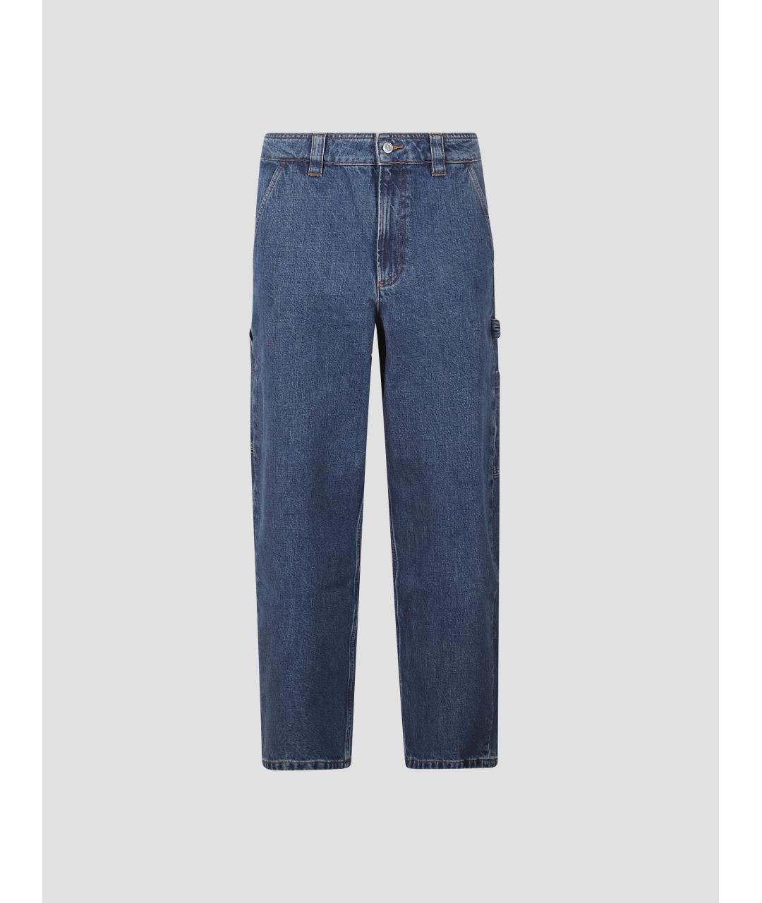 A.P.C. Темно-синие хлопковые прямые джинсы, фото 4