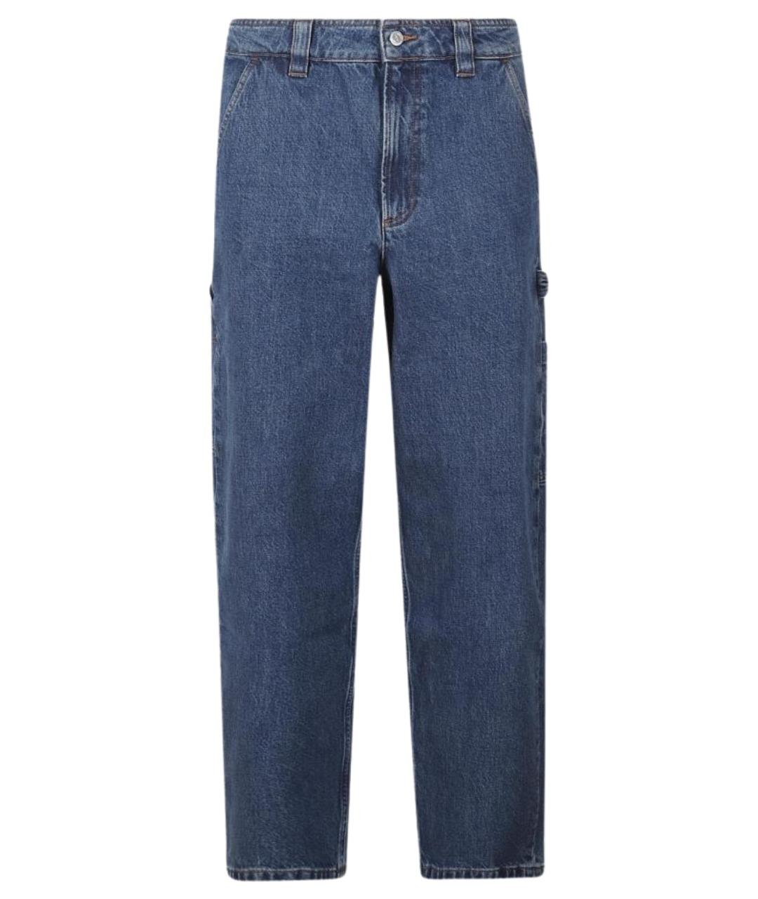 A.P.C. Темно-синие хлопковые прямые джинсы, фото 1