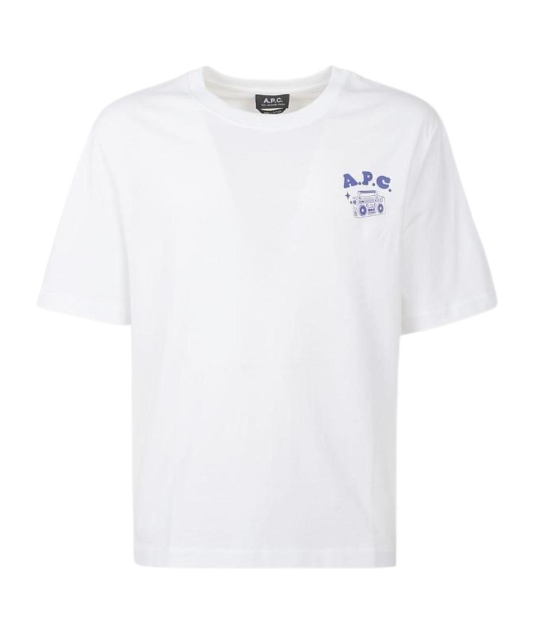 A.P.C. Белая хлопковая футболка, фото 1