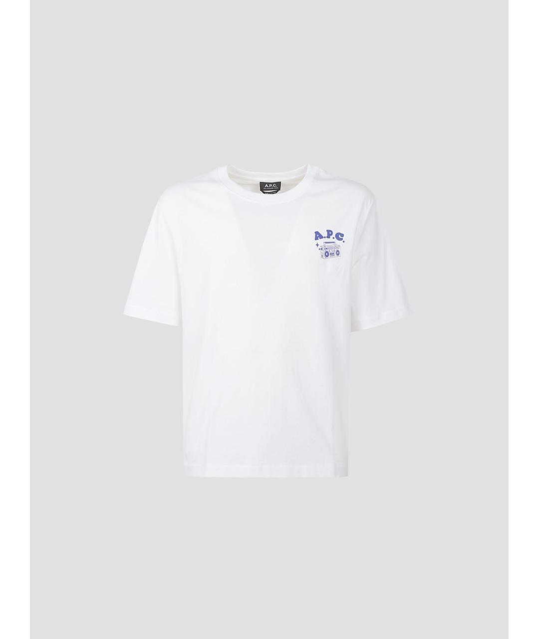 A.P.C. Белая хлопковая футболка, фото 4