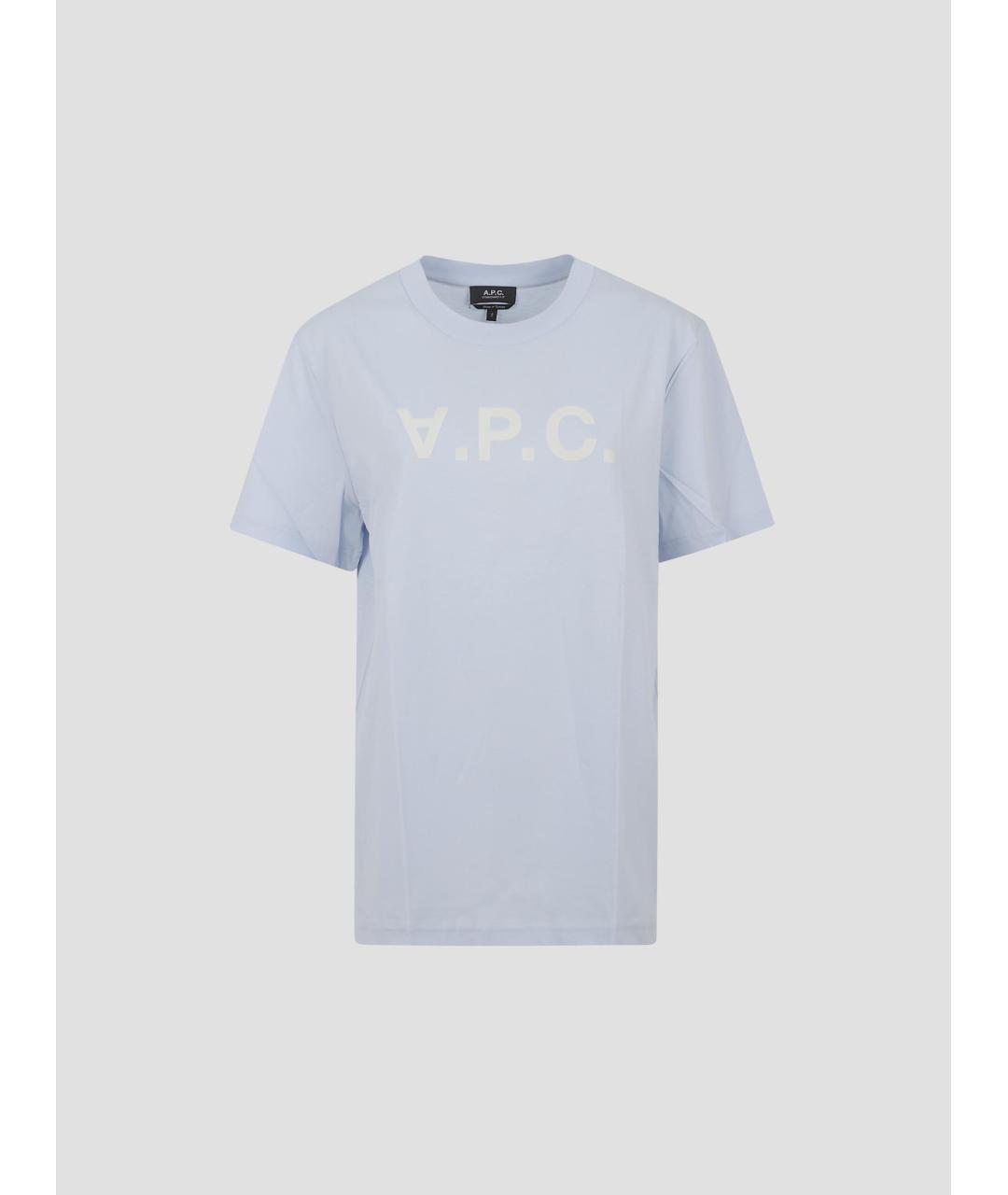 A.P.C. Синяя хлопковая футболка, фото 4