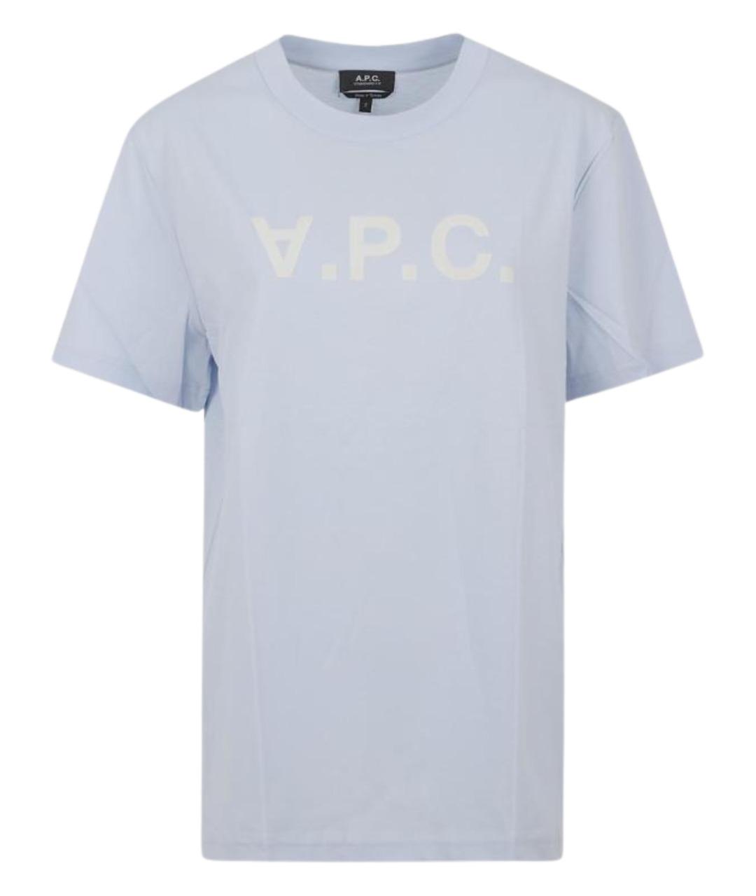A.P.C. Синяя хлопковая футболка, фото 1