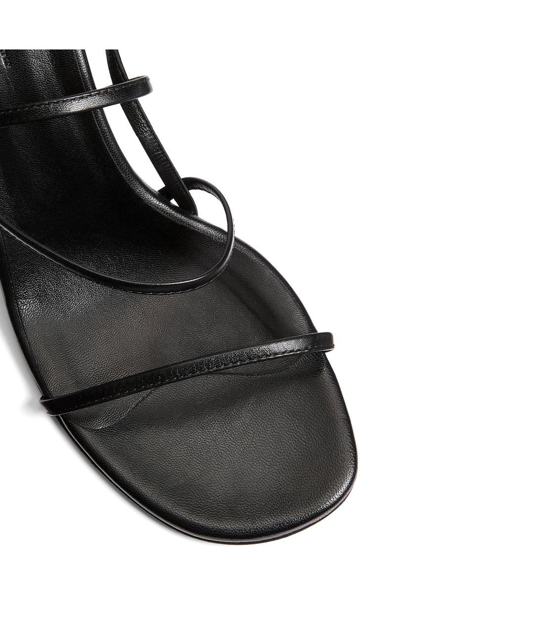 KHAITE Черные кожаные босоножки, фото 2