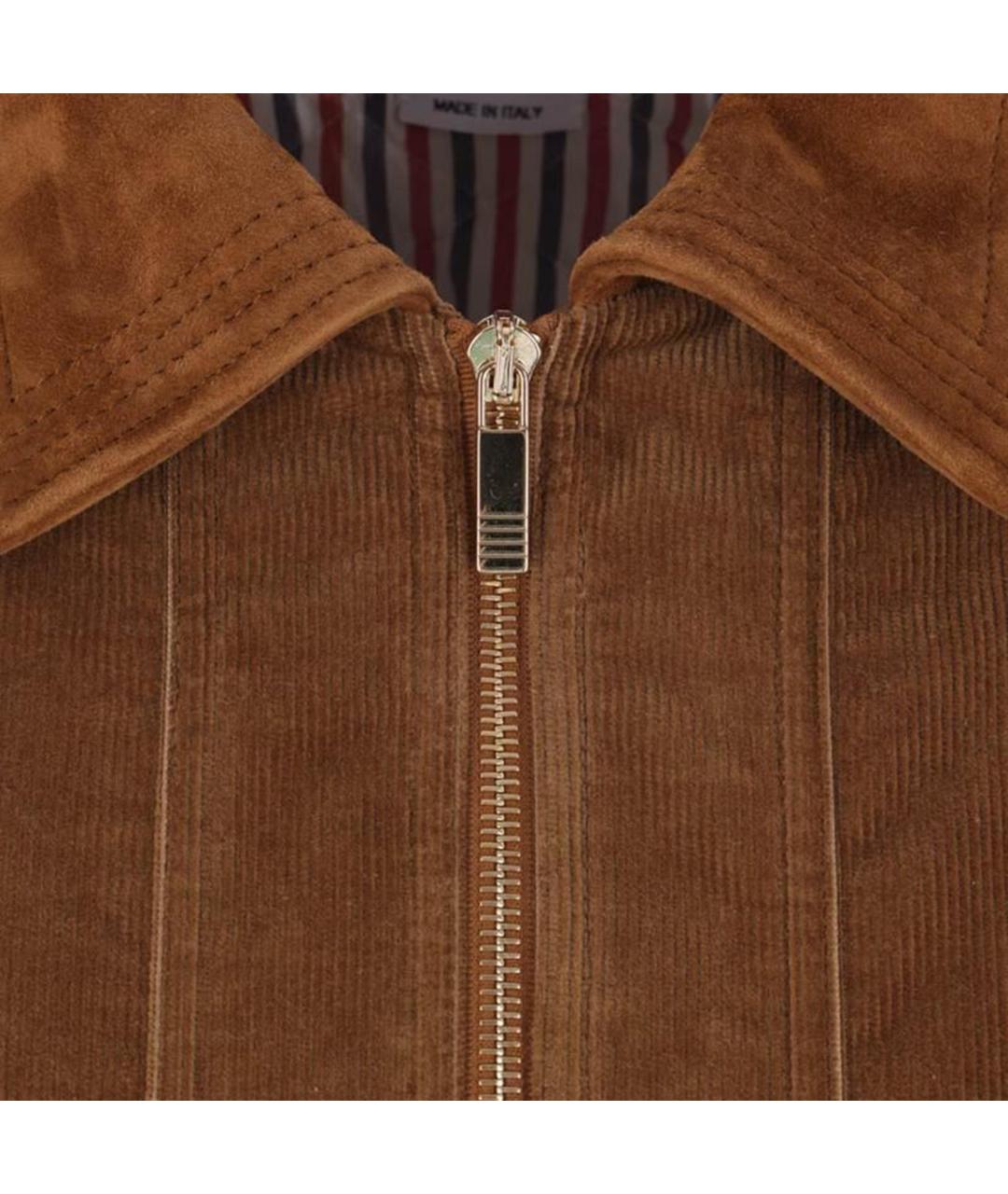THOM BROWNE Коричневая хлопковая куртка, фото 4