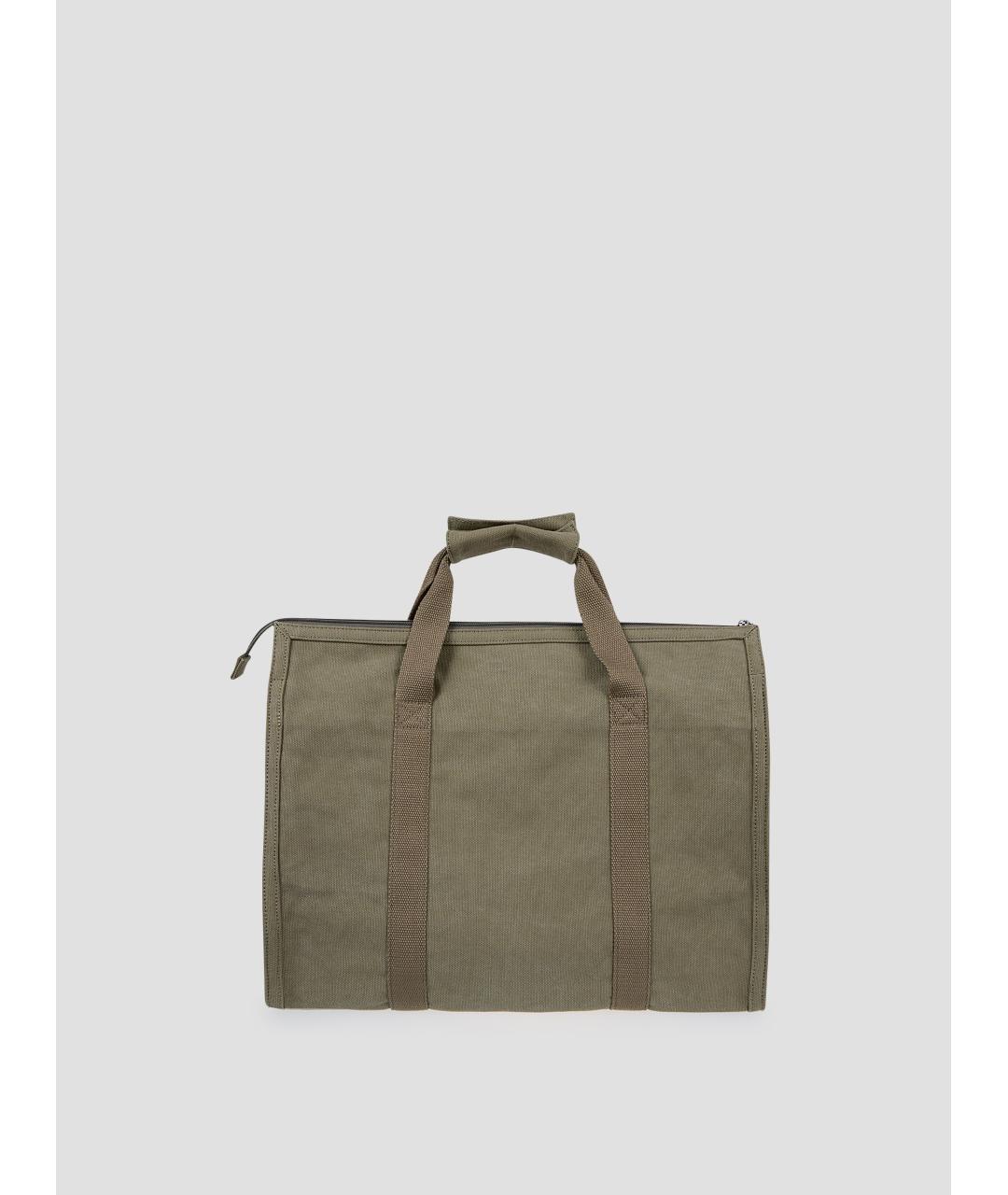 A.P.C. Хаки хлопковая сумка тоут, фото 2