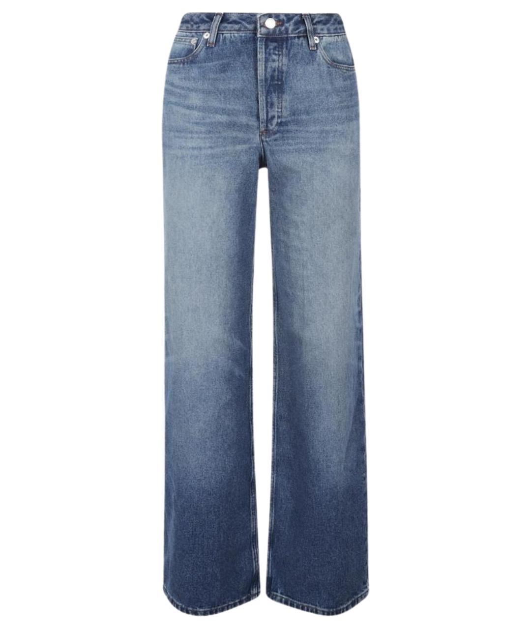 A.P.C. Темно-синие хлопковые прямые джинсы, фото 1