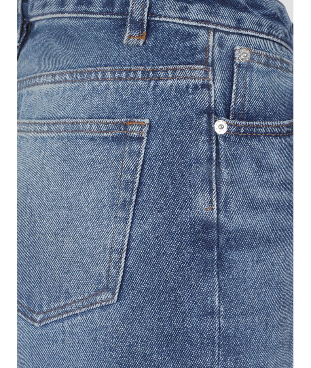 A.P.C. Темно-синие хлопковые прямые джинсы, фото 3