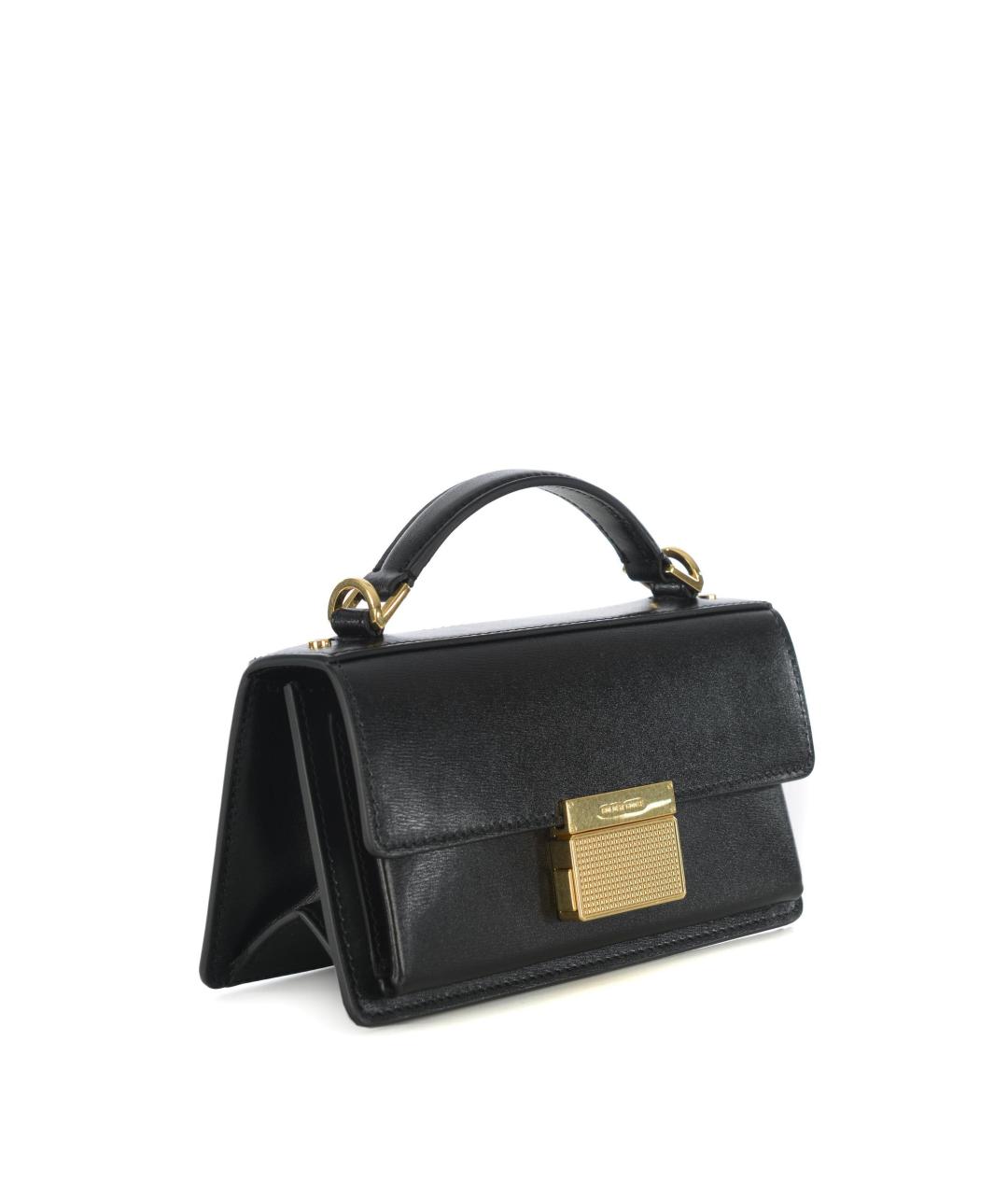 GOLDEN GOOSE DELUXE BRAND Черная кожаная сумка тоут, фото 3