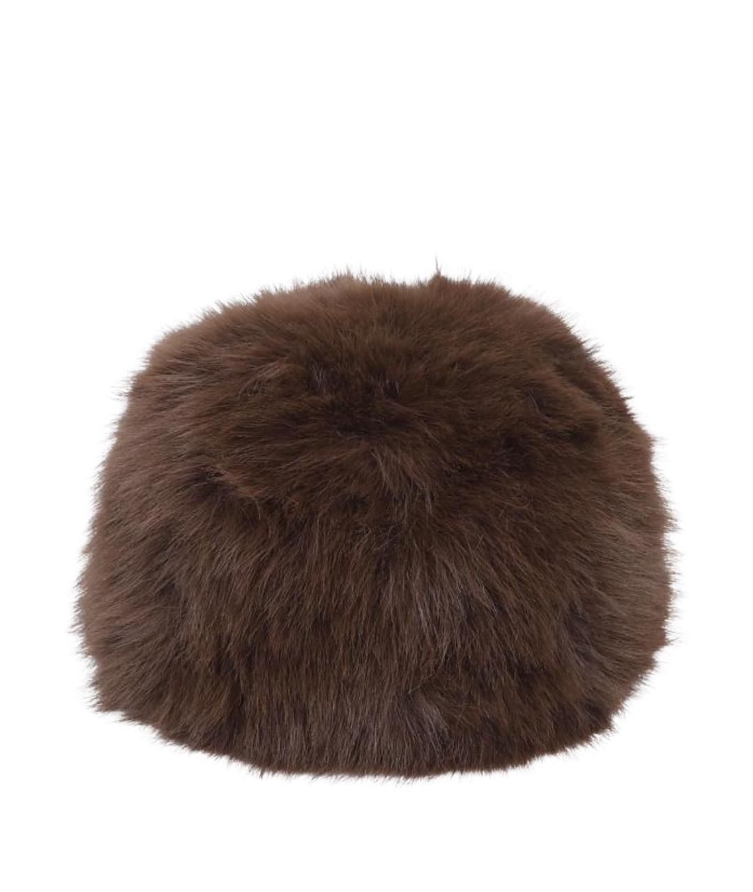 THE FRANKIE SHOP Коричневая синтетическая шапка, фото 1