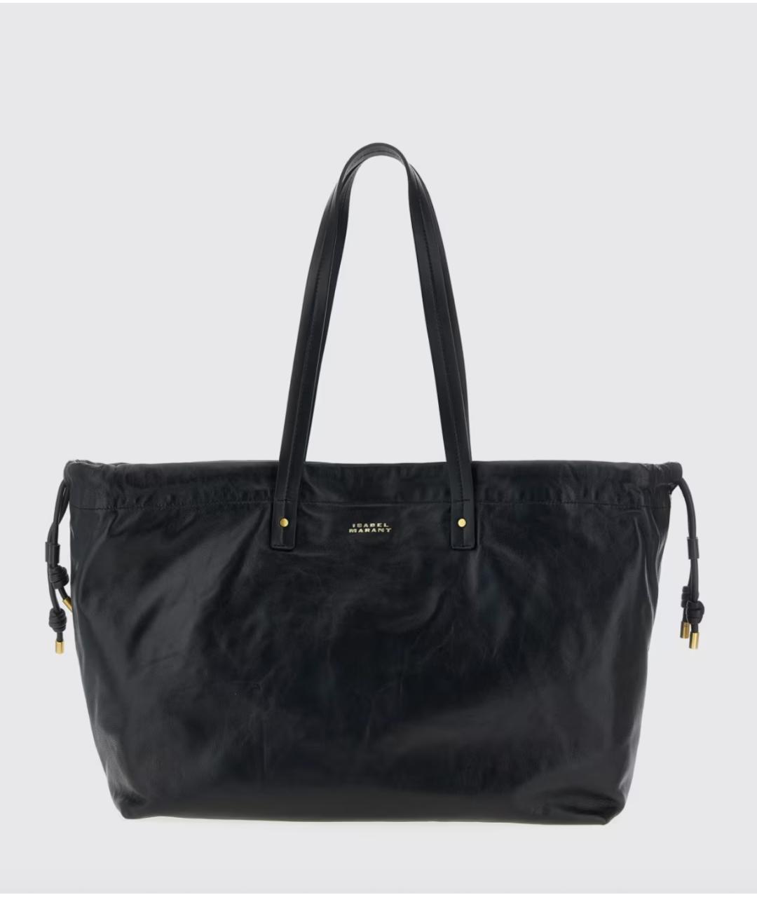 ISABEL MARANT Черная кожаная сумка тоут, фото 4