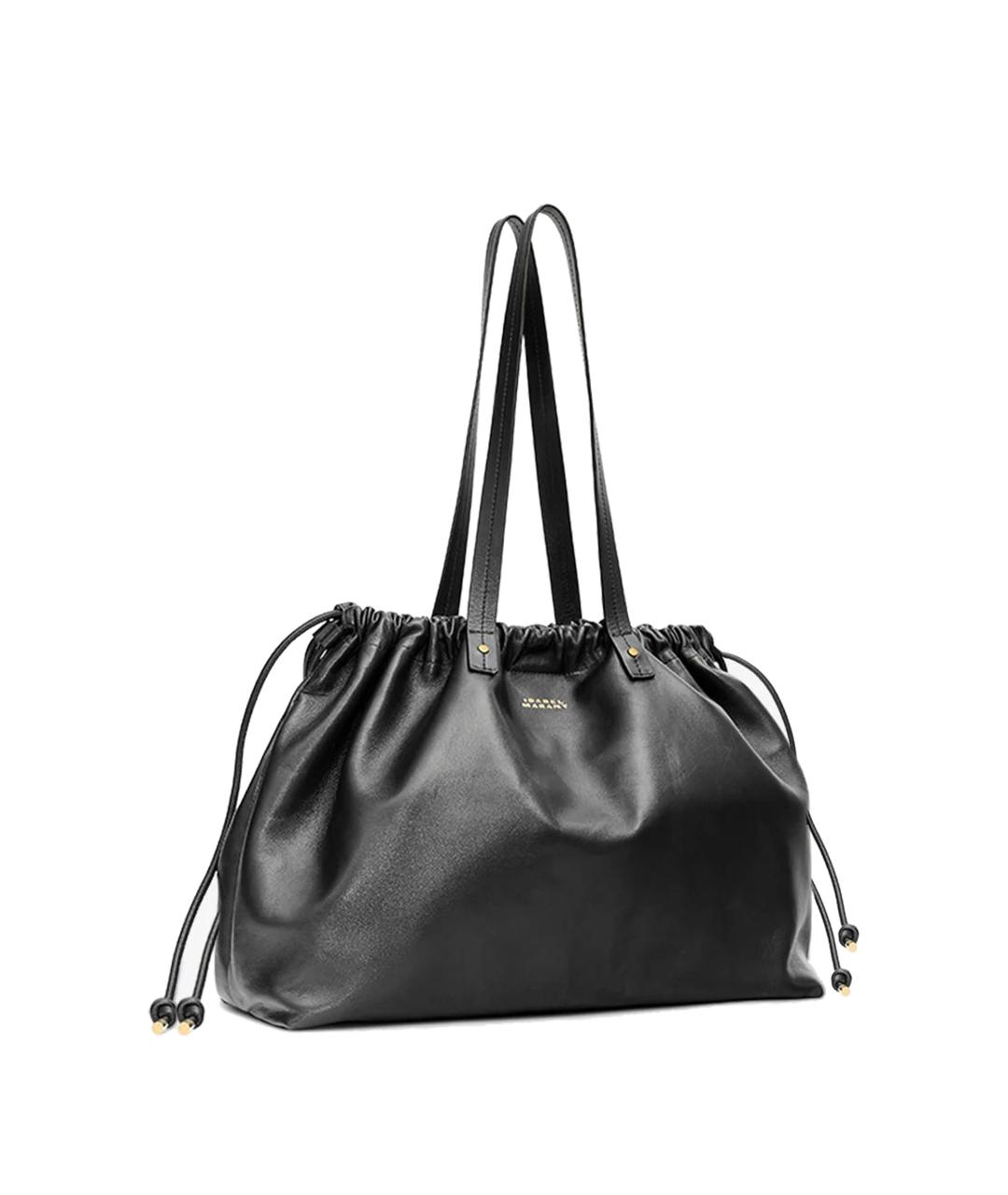 ISABEL MARANT Черная кожаная сумка тоут, фото 2