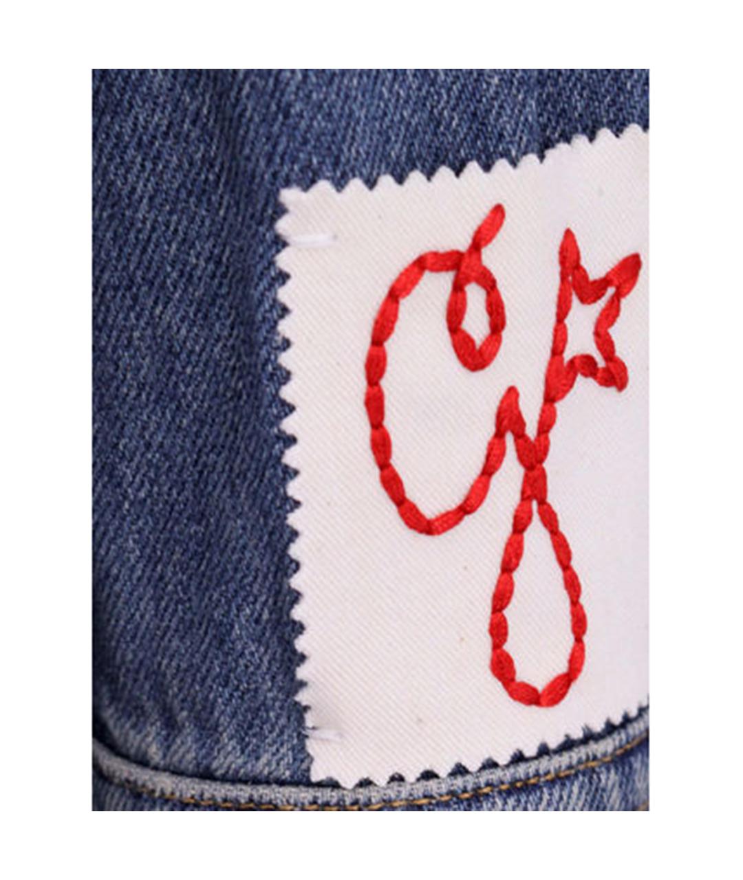 GOLDEN GOOSE DELUXE BRAND Синее хлопковое повседневное платье, фото 2