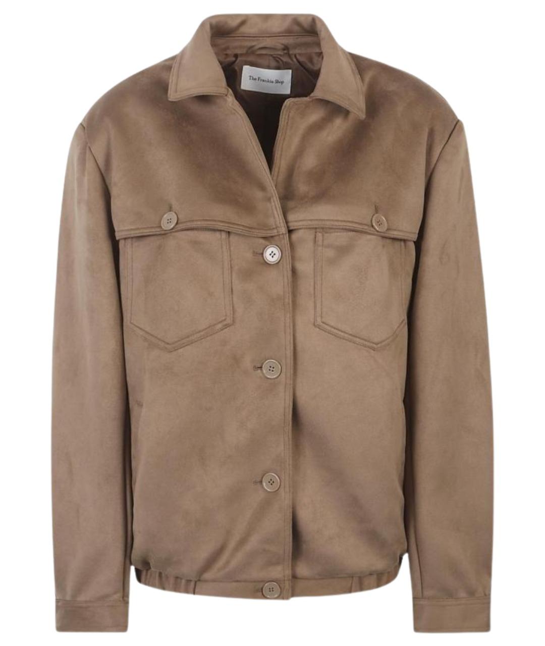 THE FRANKIE SHOP Бежевая полиэстеровая куртка, фото 1