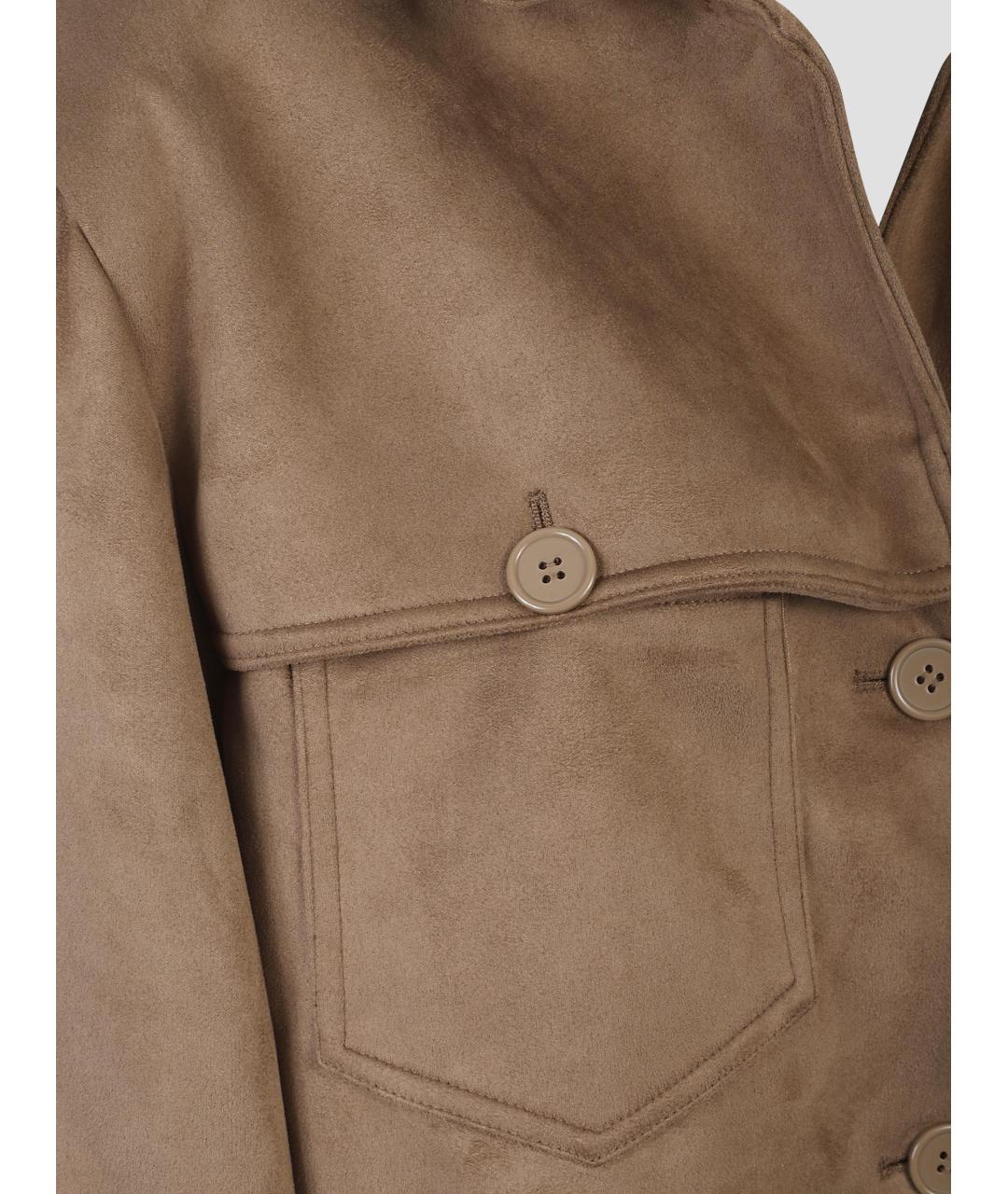 THE FRANKIE SHOP Бежевая полиэстеровая куртка, фото 3