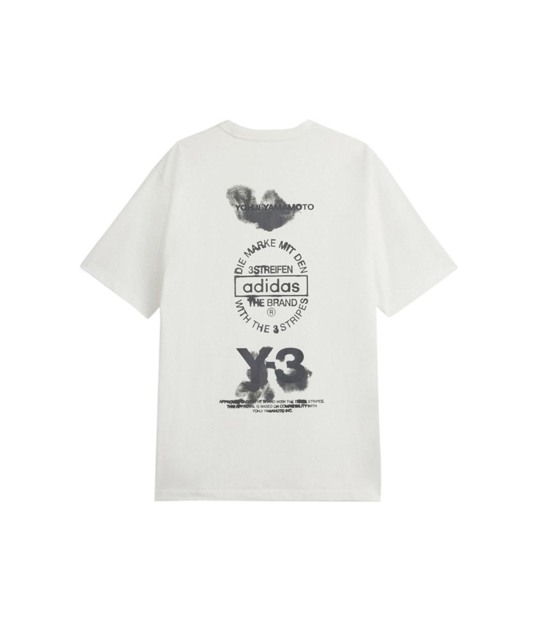 Y-3 Белая хлопковая футболка, фото 2