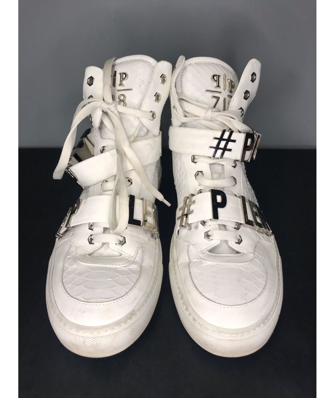 PHILIPP PLEIN Белые высокие кроссовки / кеды, фото 2