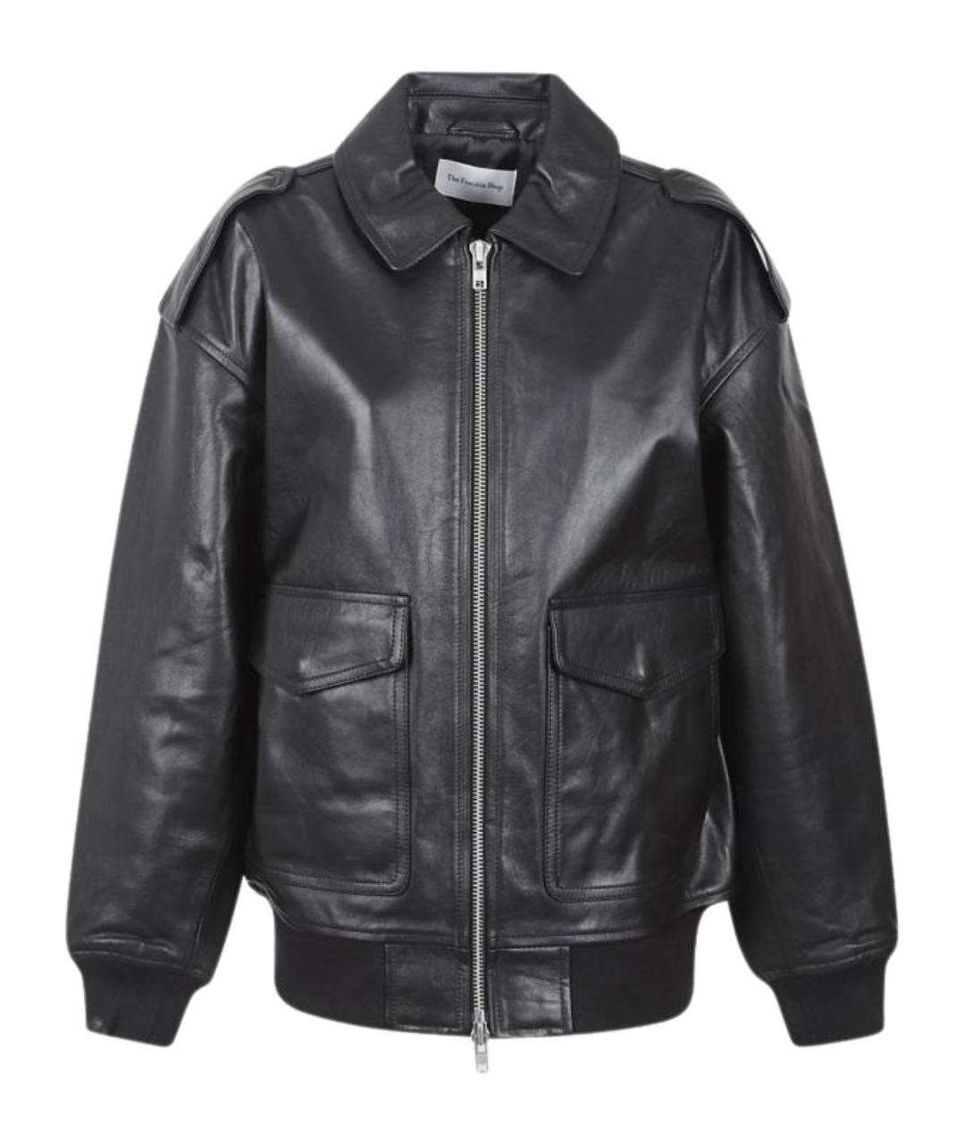 THE FRANKIE SHOP Черная кожаная куртка, фото 1