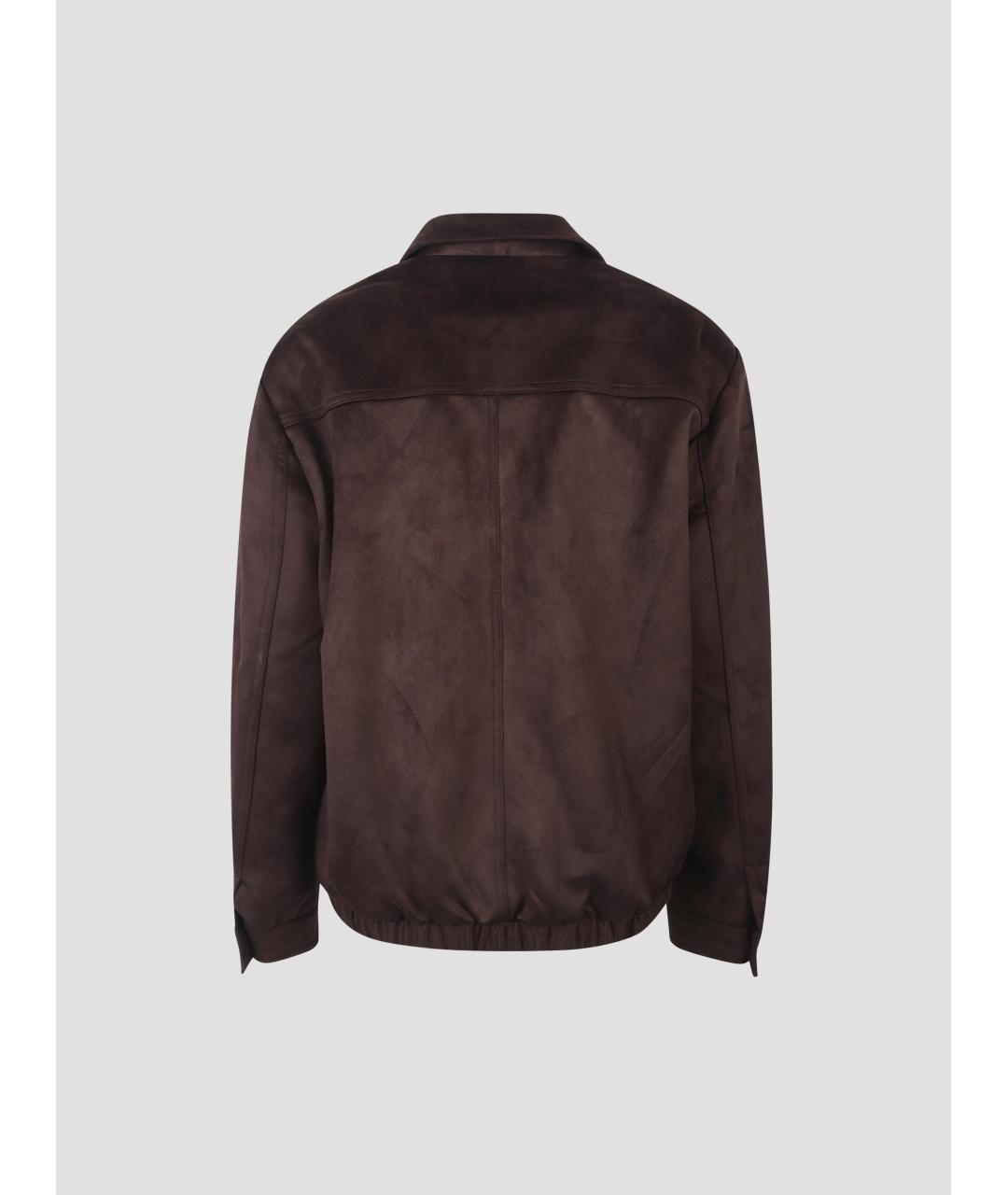 THE FRANKIE SHOP Коричневая полиэстеровая куртка, фото 2