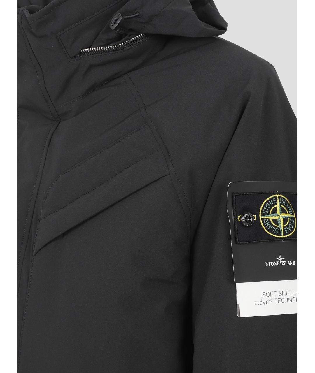 STONE ISLAND Черная полиэстеровая парка, фото 2