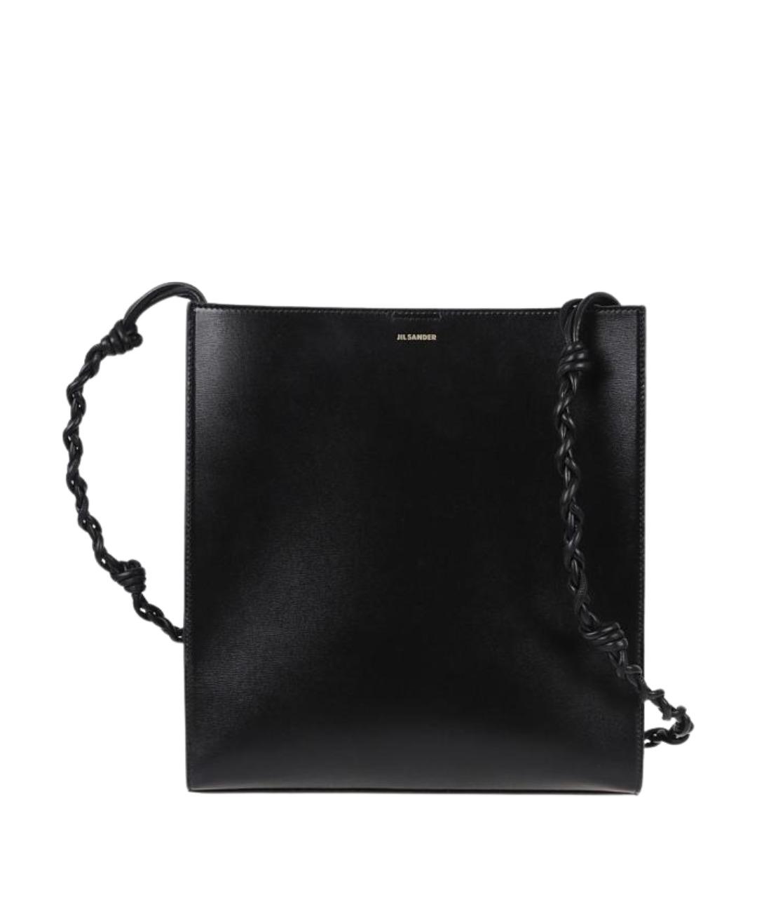 JIL SANDER Черная кожаная сумка через плечо, фото 1