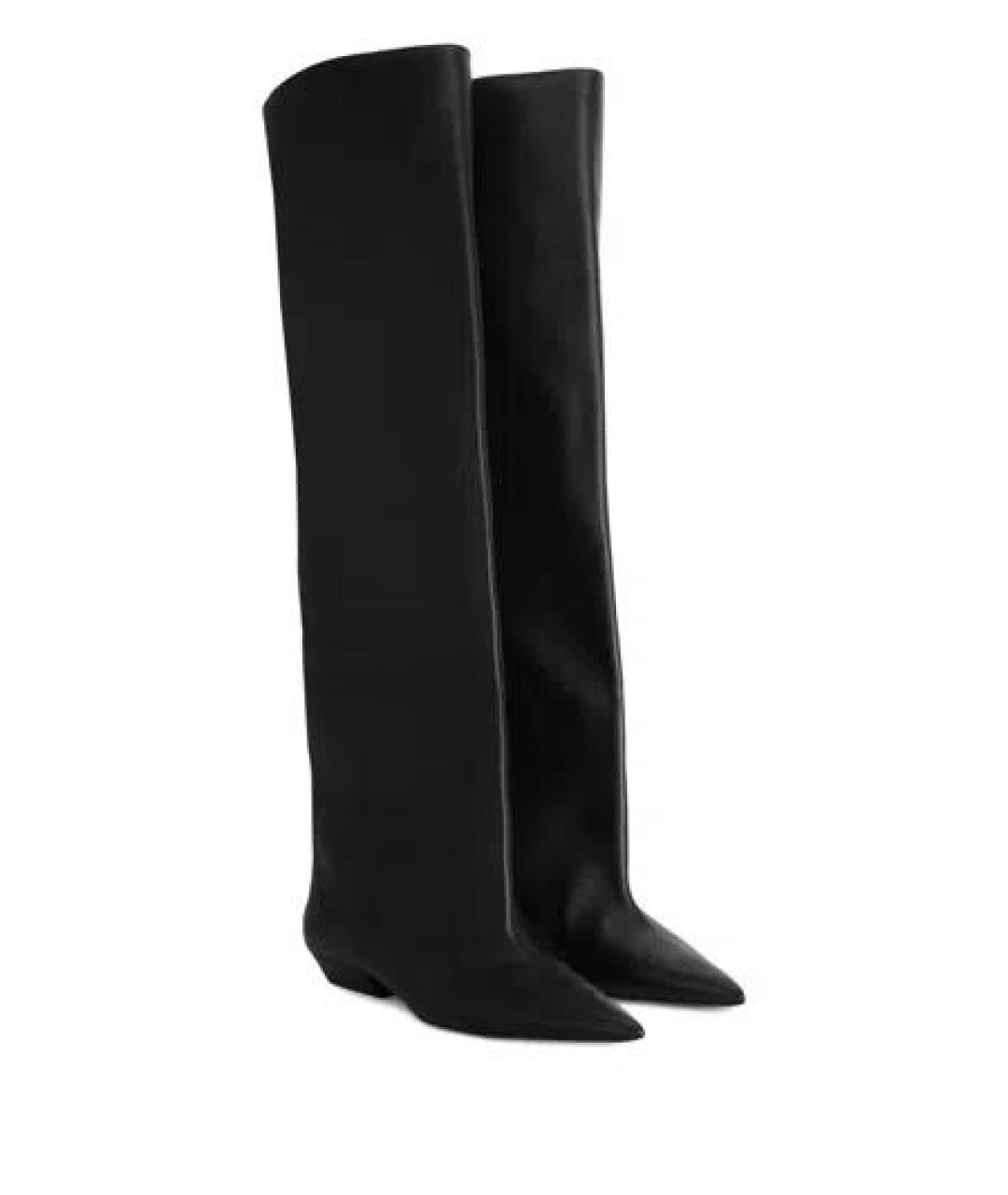 JIL SANDER Черные кожаные сапоги, фото 3