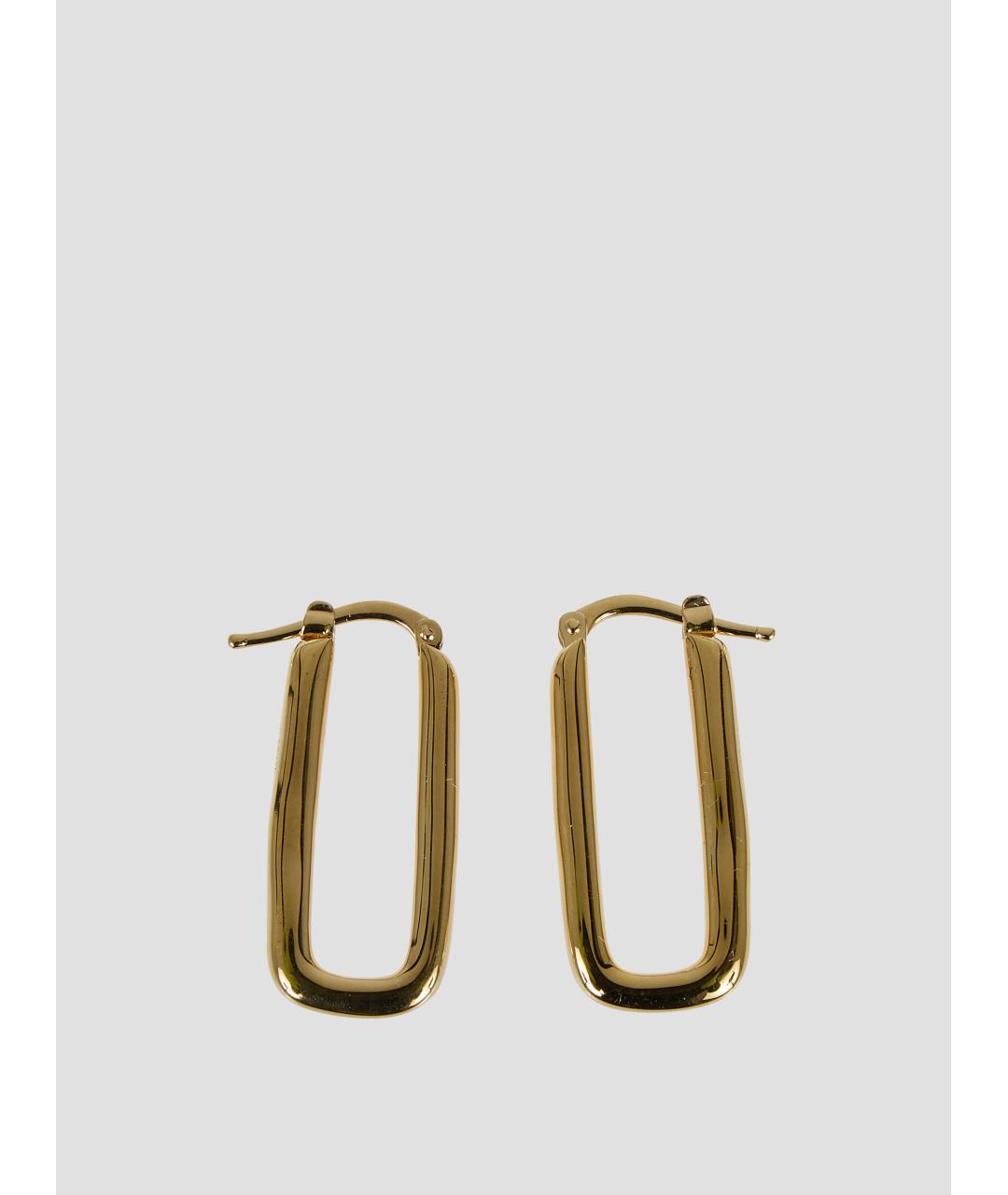 JIL SANDER Золотые металлические серьги, фото 4