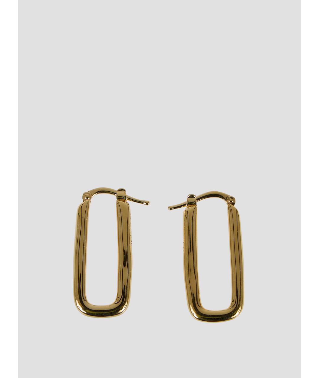 JIL SANDER Золотые металлические серьги, фото 3