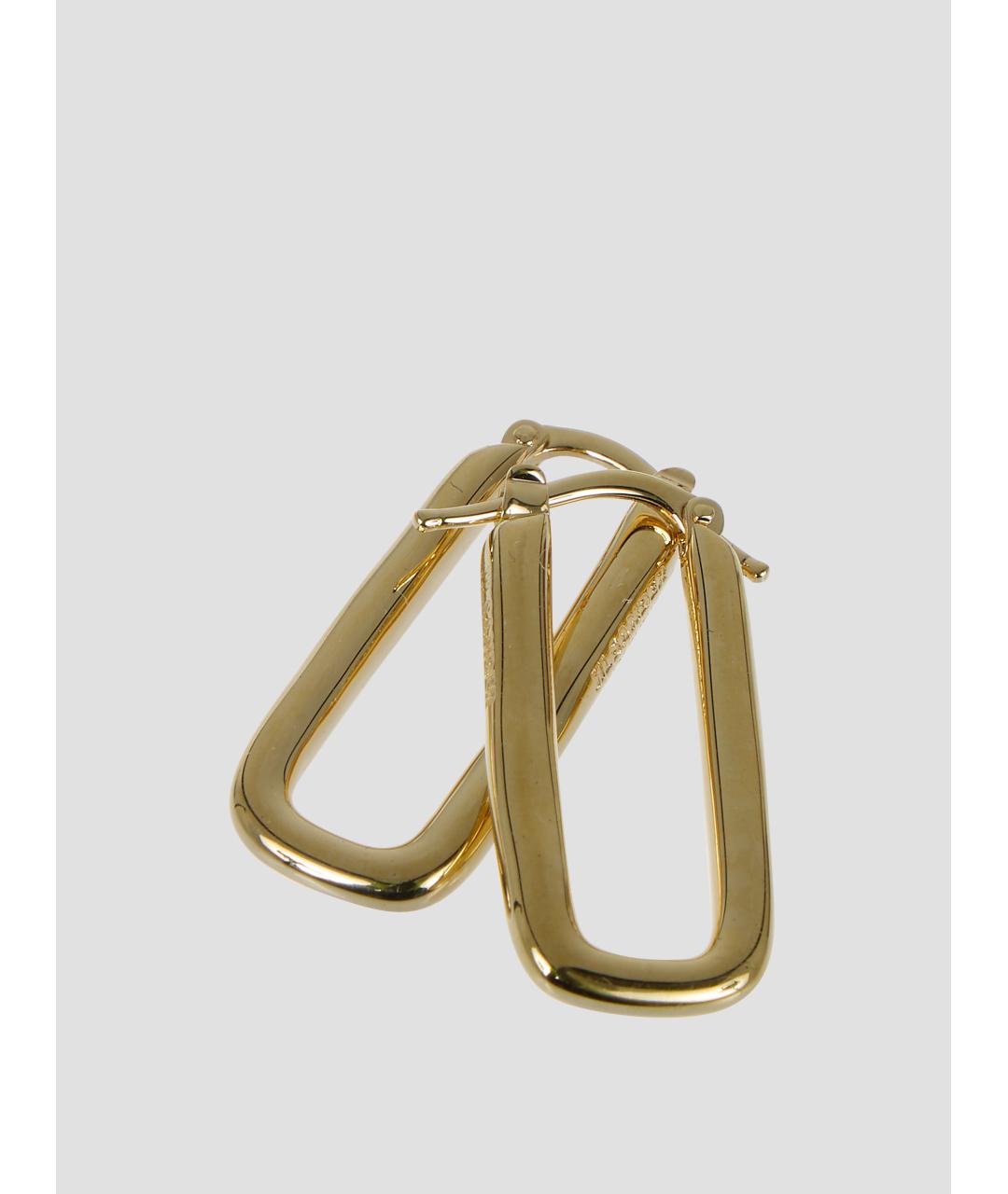 JIL SANDER Золотые металлические серьги, фото 2