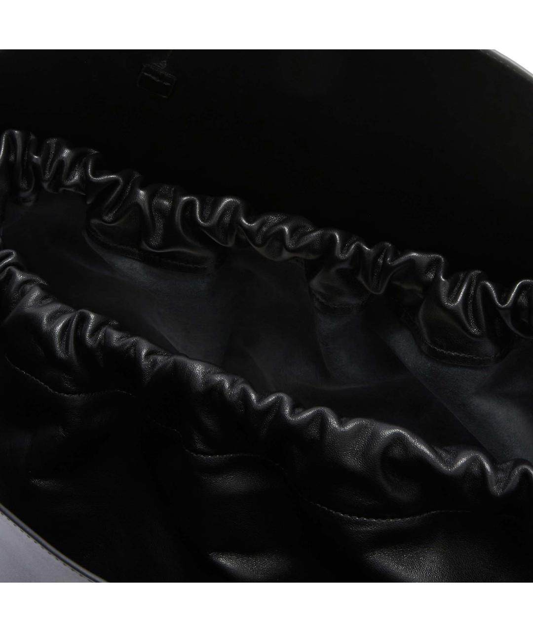 JIL SANDER Черная кожаная сумка тоут, фото 2