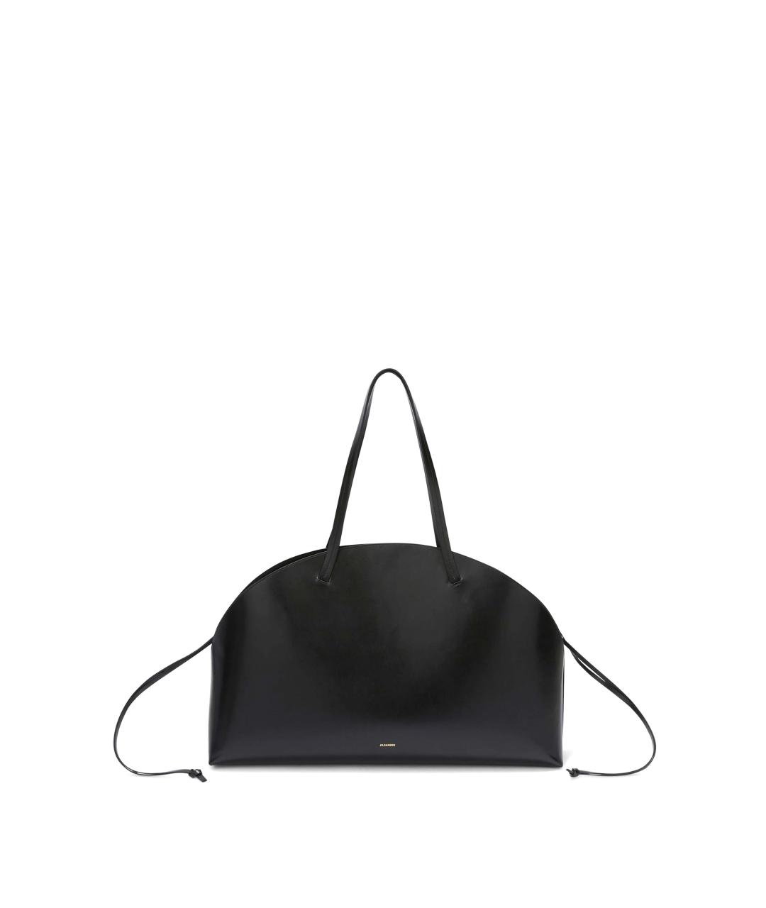 JIL SANDER Черная кожаная сумка тоут, фото 1