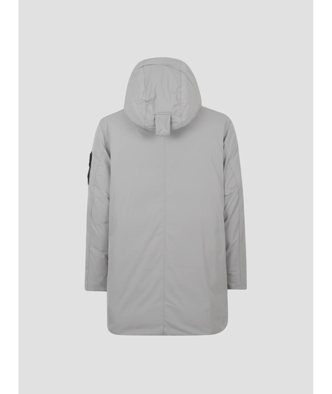 STONE ISLAND Серая полиэстеровая парка, фото 3