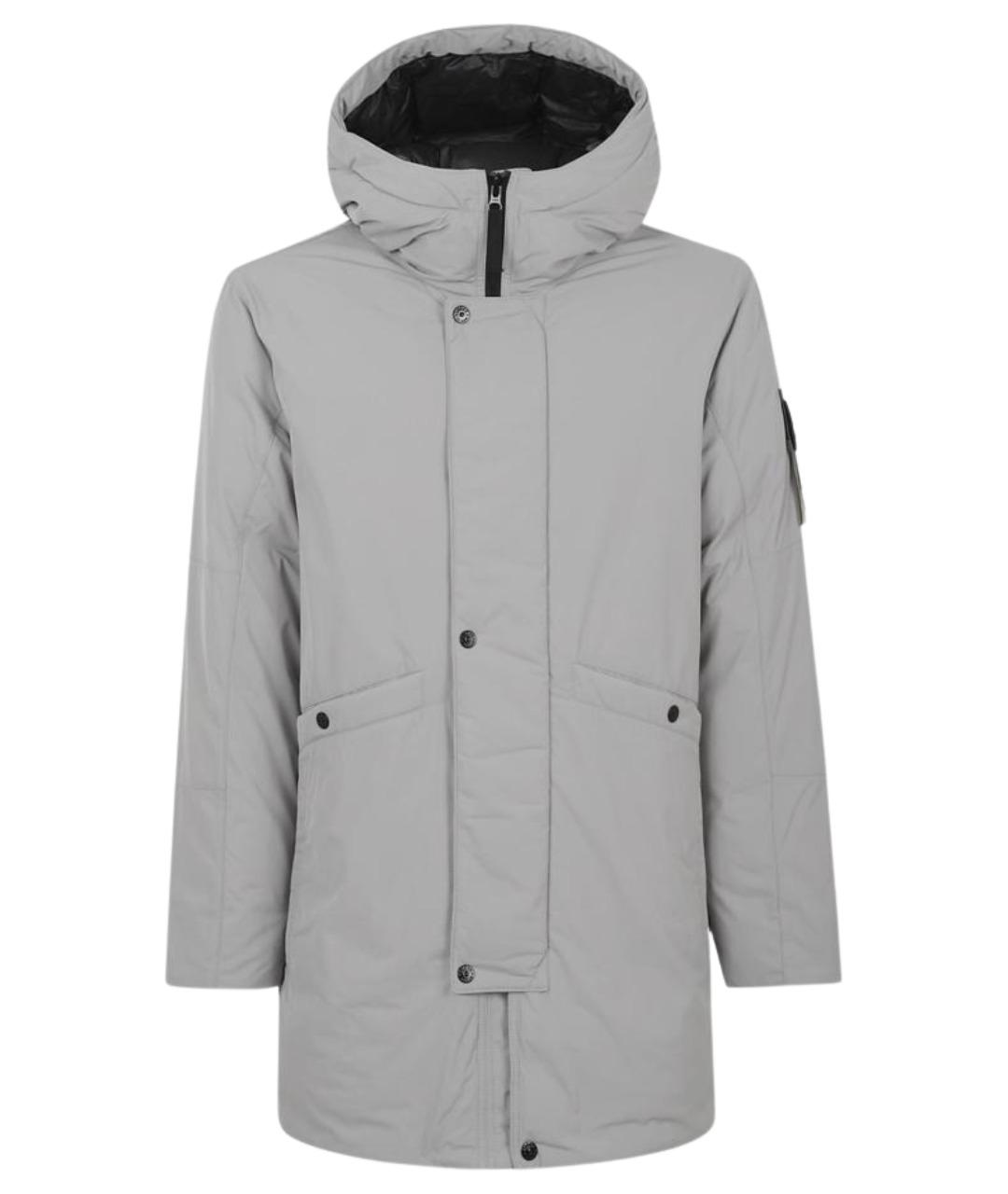 STONE ISLAND Серая полиэстеровая парка, фото 1