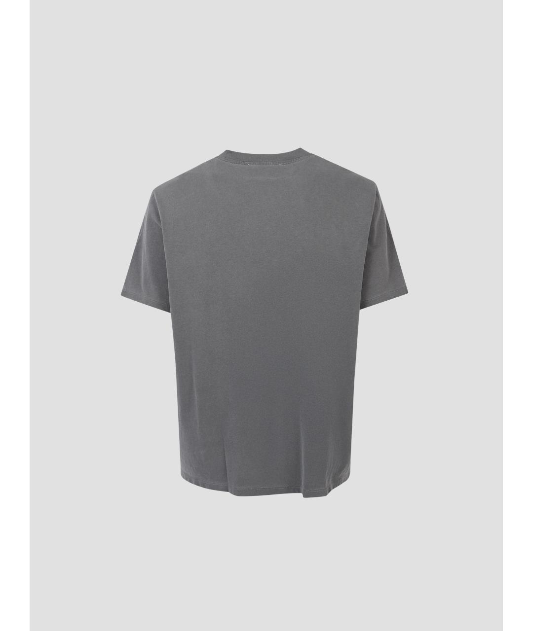 OUR LEGACY Серая хлопковая футболка, фото 2