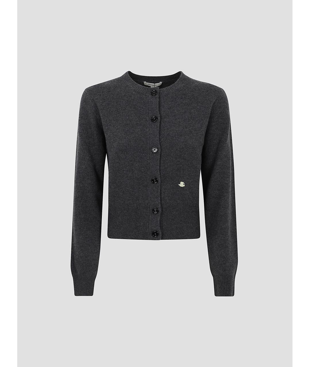 J.W.ANDERSON Серый шерстяной кардиган, фото 4