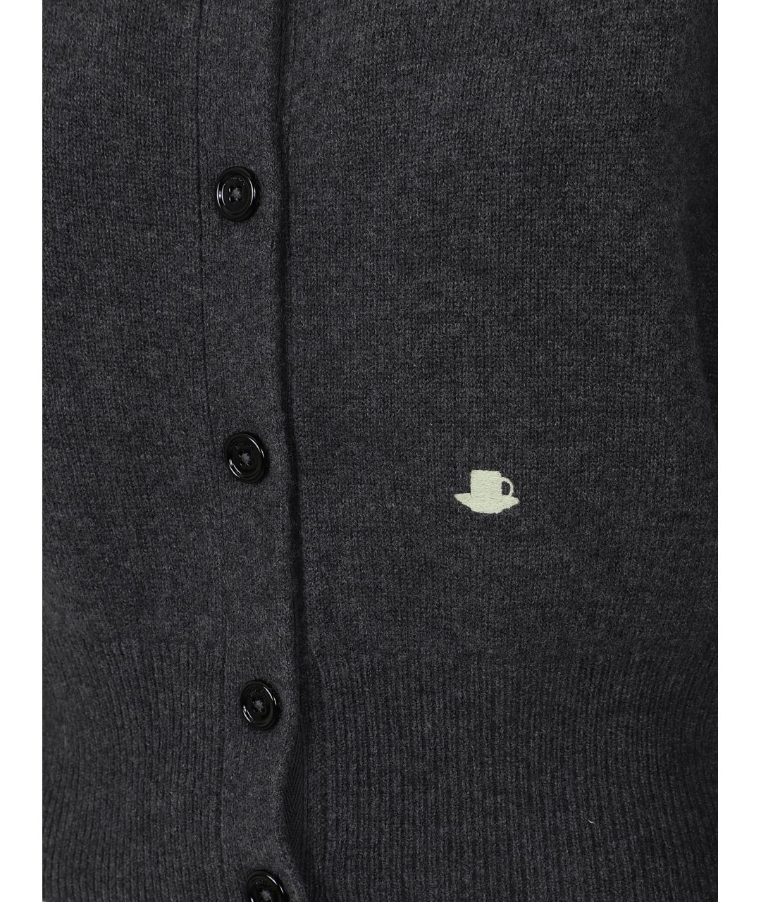 J.W.ANDERSON Серый шерстяной кардиган, фото 3