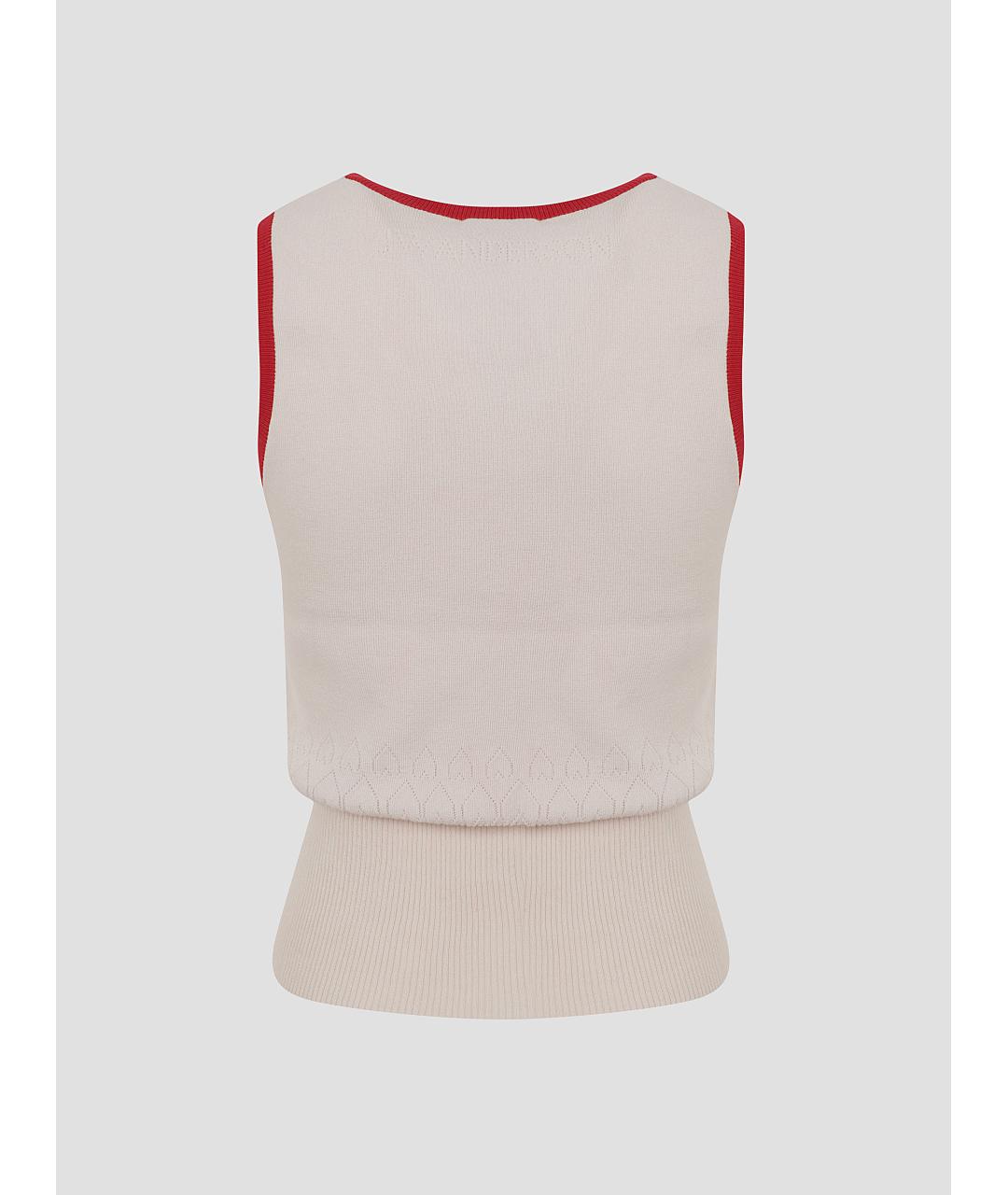 J.W.ANDERSON Бежевая хлопковая жилетка, фото 2