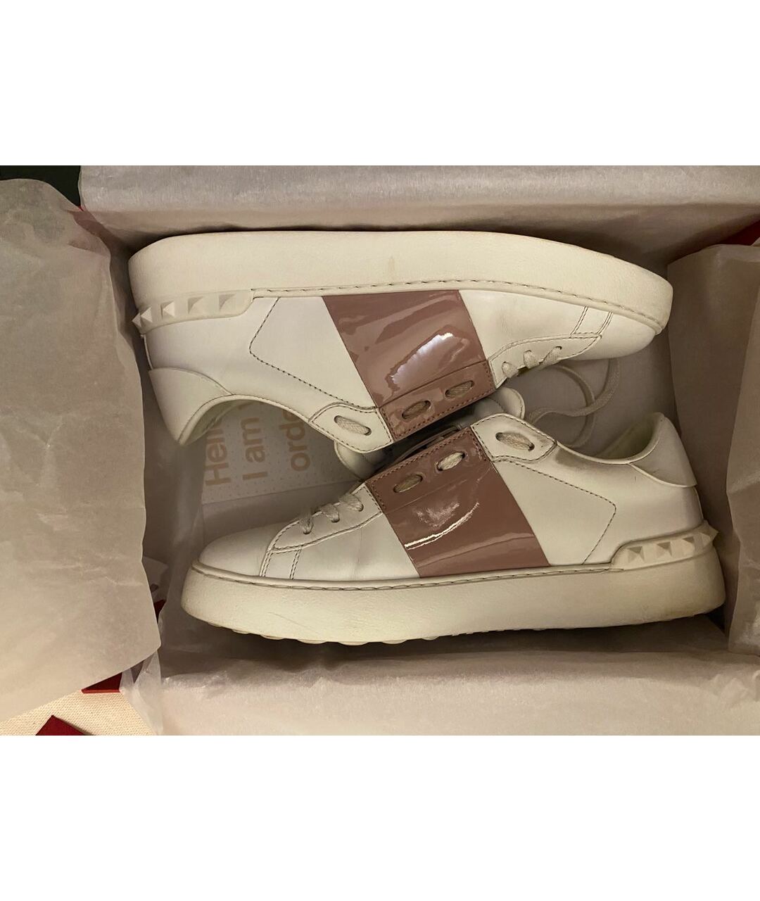 VALENTINO GARAVANI Белые кожаные кеды, фото 2