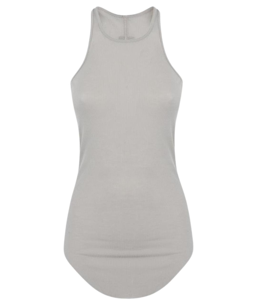 RICK OWENS Белая вискозная майка, фото 1