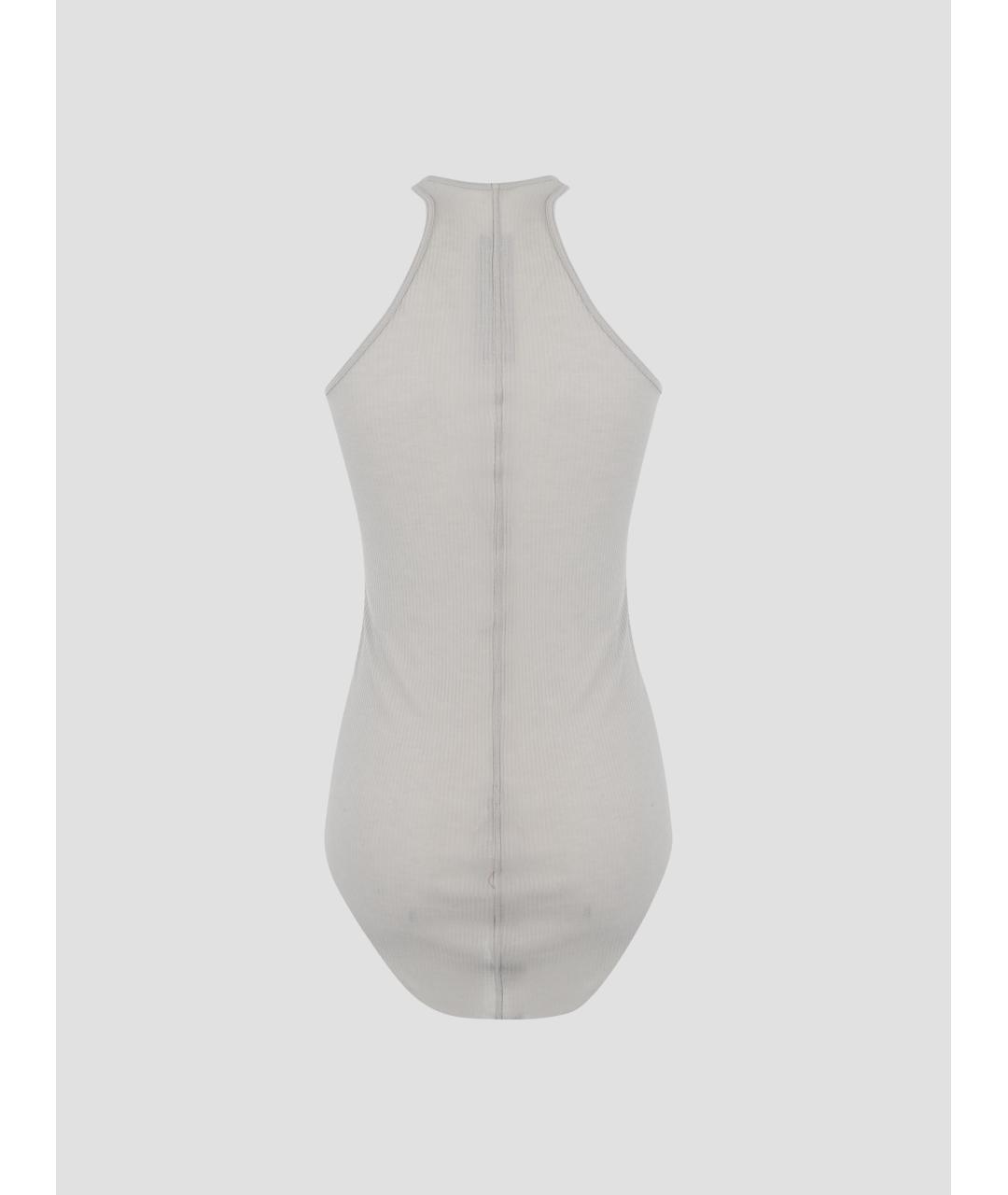 RICK OWENS Белая вискозная майка, фото 2
