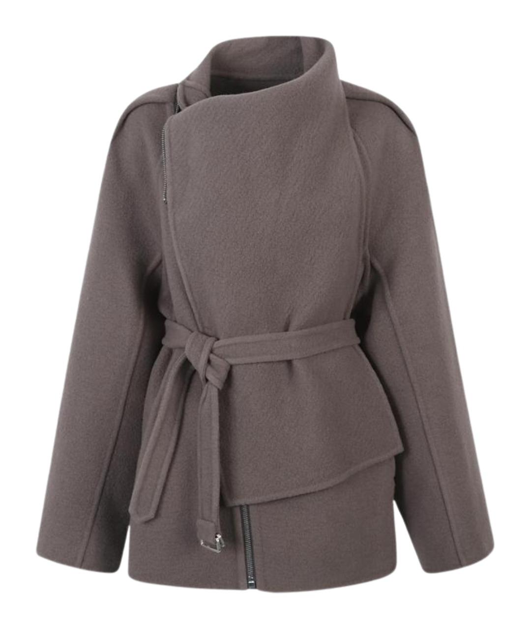 RICK OWENS Серое кашемировое пальто, фото 1