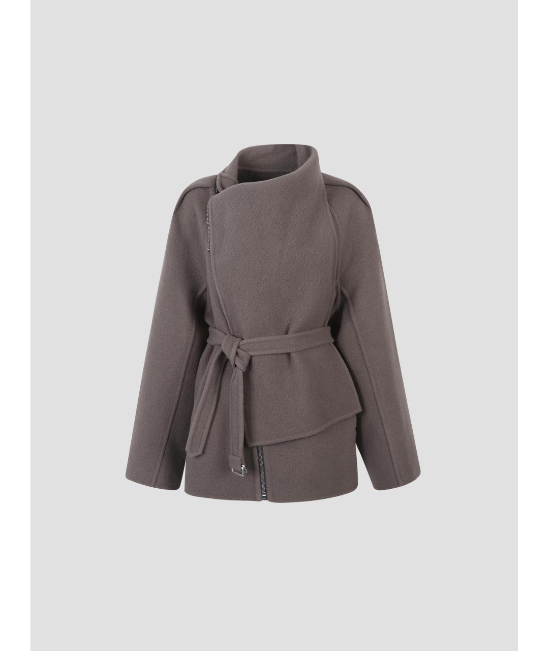 RICK OWENS Серое кашемировое пальто, фото 4