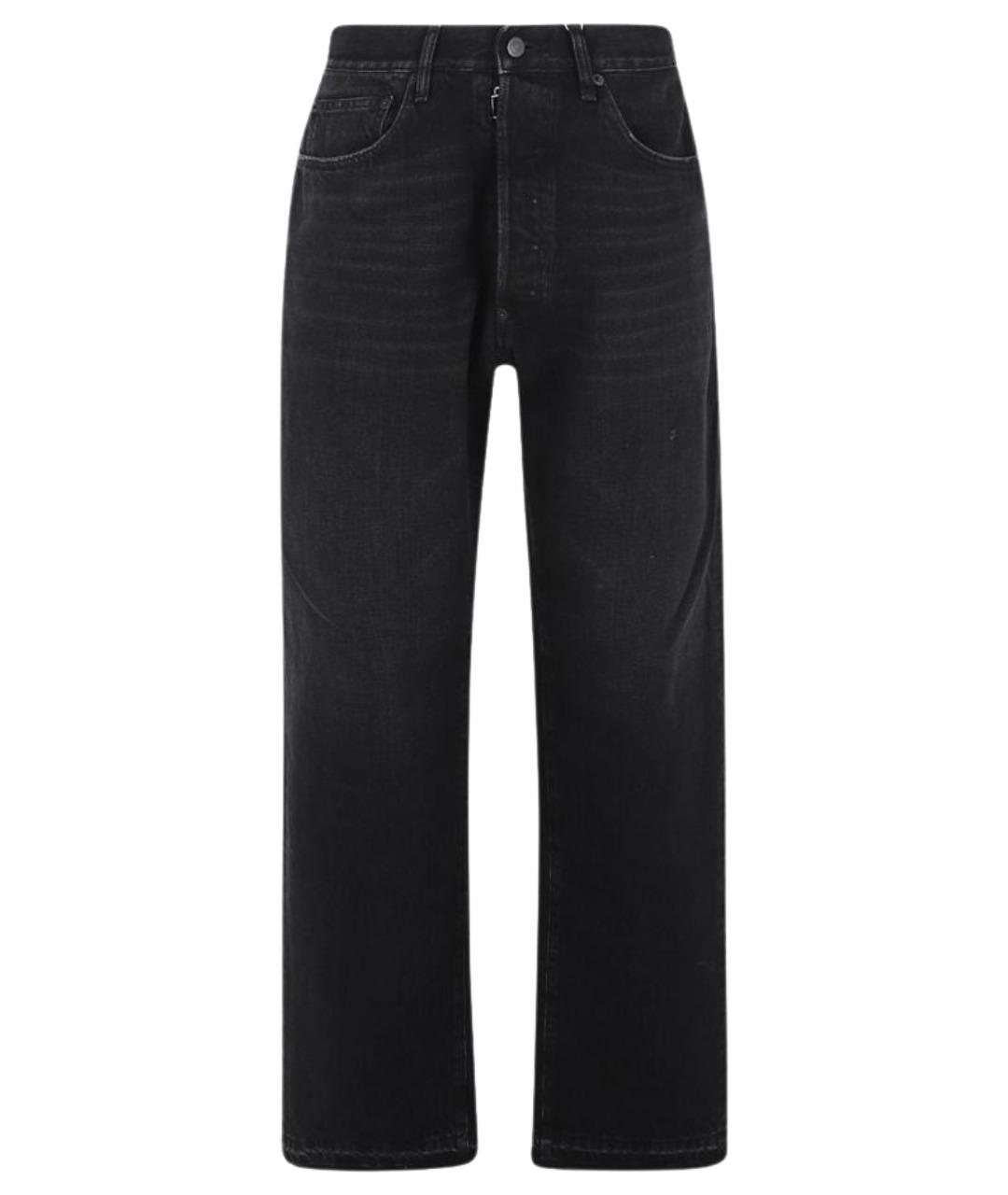 MAISON MARGIELA Черные хлопковые прямые джинсы, фото 1